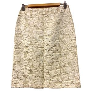 Banana Republic Cream Lace Pencil Skirt Size 4